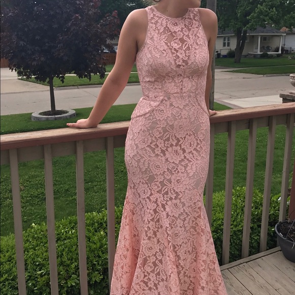 Lace mermaid prom dress - Picture 1 of 4
